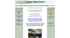 Desktop Screenshot of eugenetabletennis.com